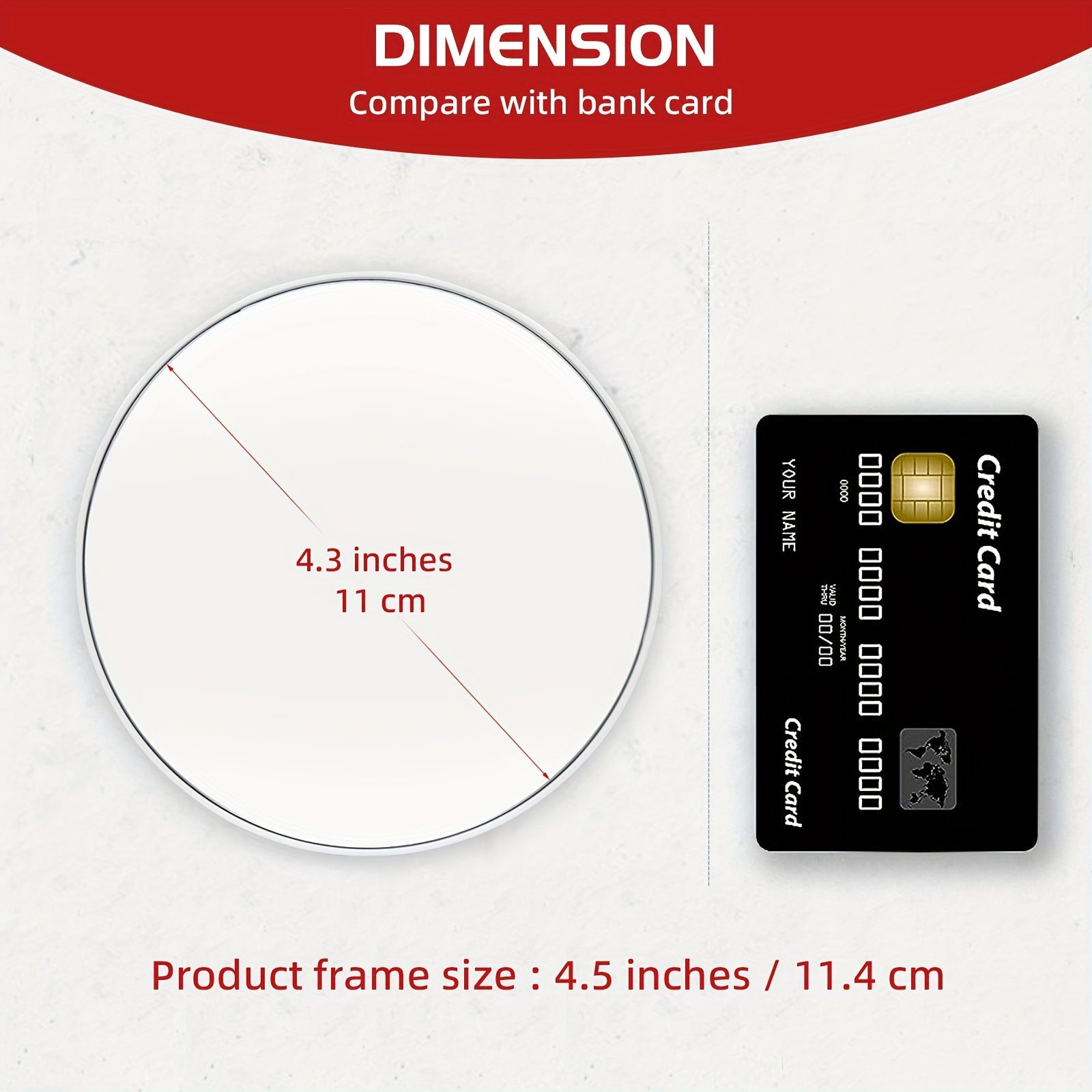 20X Magnifying Mirror with Three Suction Cups for Easy Mounting