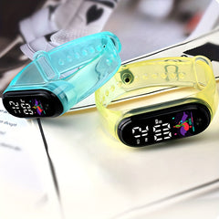 Transparent LED Electronic Watch Waterproof Touch Screen