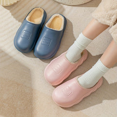 Plush Lined Waterproof Slippers for Women