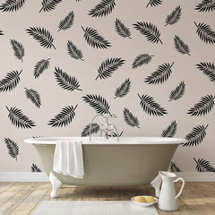 Large Reusable Palm Leaves Wall Stencil - Home Painting Decor