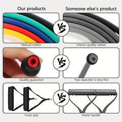 11pcs Pilates Stretch Stick Fitness Tension Puller Yoga Workout Equipment