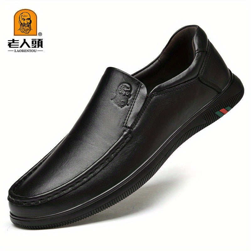 LAORENTOU Men's Leather Slip On Shoes for Driving Jogging