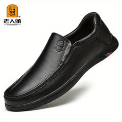 LAORENTOU Men's Leather Slip On Shoes for Driving Jogging