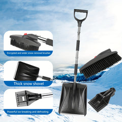 3-in-1 Car Snow Shovel Telescopic Ice Shovel Snow Removal Tool