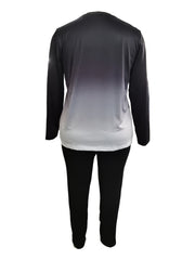Cross Letter Print Top & Leggings Set