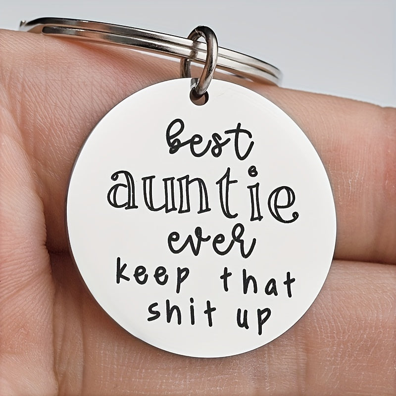 Auntie Nephew Keychain Gift, Birthday Gift for Aunt