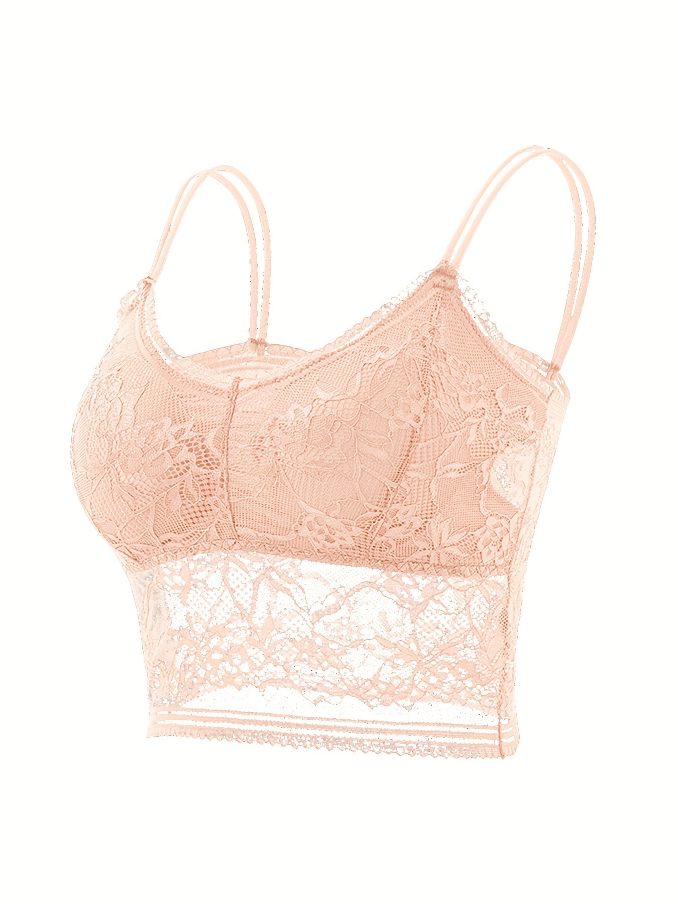Floral Lace Wireless Bra Comfy & Breathable Full Coverage