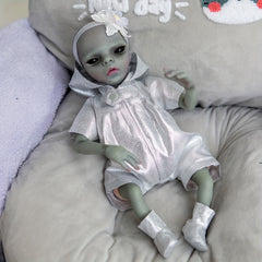 14-Inch Realistic Alien Reborn Doll Soft Touch Cloth Body