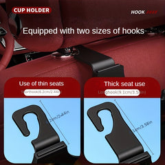 Car Hook With Cup Holder Car Phone Holder Rear Seat Hook