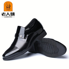 LAORENTOU Men's Slip On Formal Shoes Wear resistant Non Slip Smart Casual Shoes