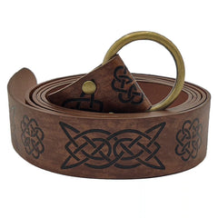 Medieval Celtic Embossed Belt Vintage Knight Ring Belt Stage Props Vintage Wear