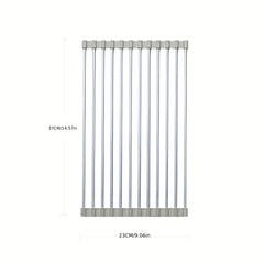 Roll Up Sink Drying Rack Stainless Steel Dish Drain Multifunctional Drainer