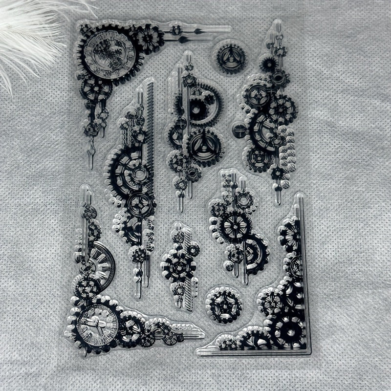 Gear Clear Stamps DIY Scrapbooking Silicone Stamps Paper Card Decoration