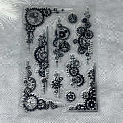 Gear Clear Stamps DIY Scrapbooking Silicone Stamps Paper Card Decoration