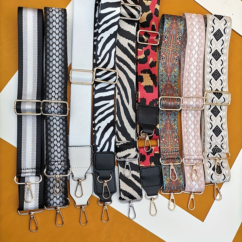 Geometric Print Shoulder Bag & Handbag Nylon Replacement Strap