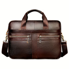 Genuine Leather Business Laptop Briefcase 37.85 cm Messenger Bag