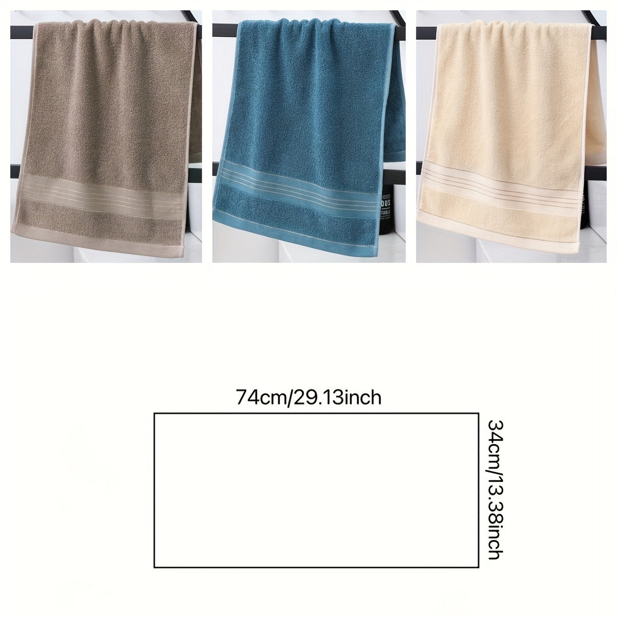 3pcs Coral Fleece Hand Towel Soft Skin-friendly Absorbent Towel