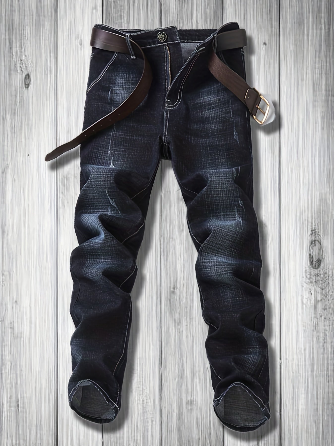 Men's Distressed Slim Fit Jeans for Spring/Summer