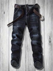 Men's Distressed Slim Fit Jeans for Spring/Summer