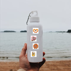 66 Funny Food Cat Waterproof Stickers for Various Surfaces