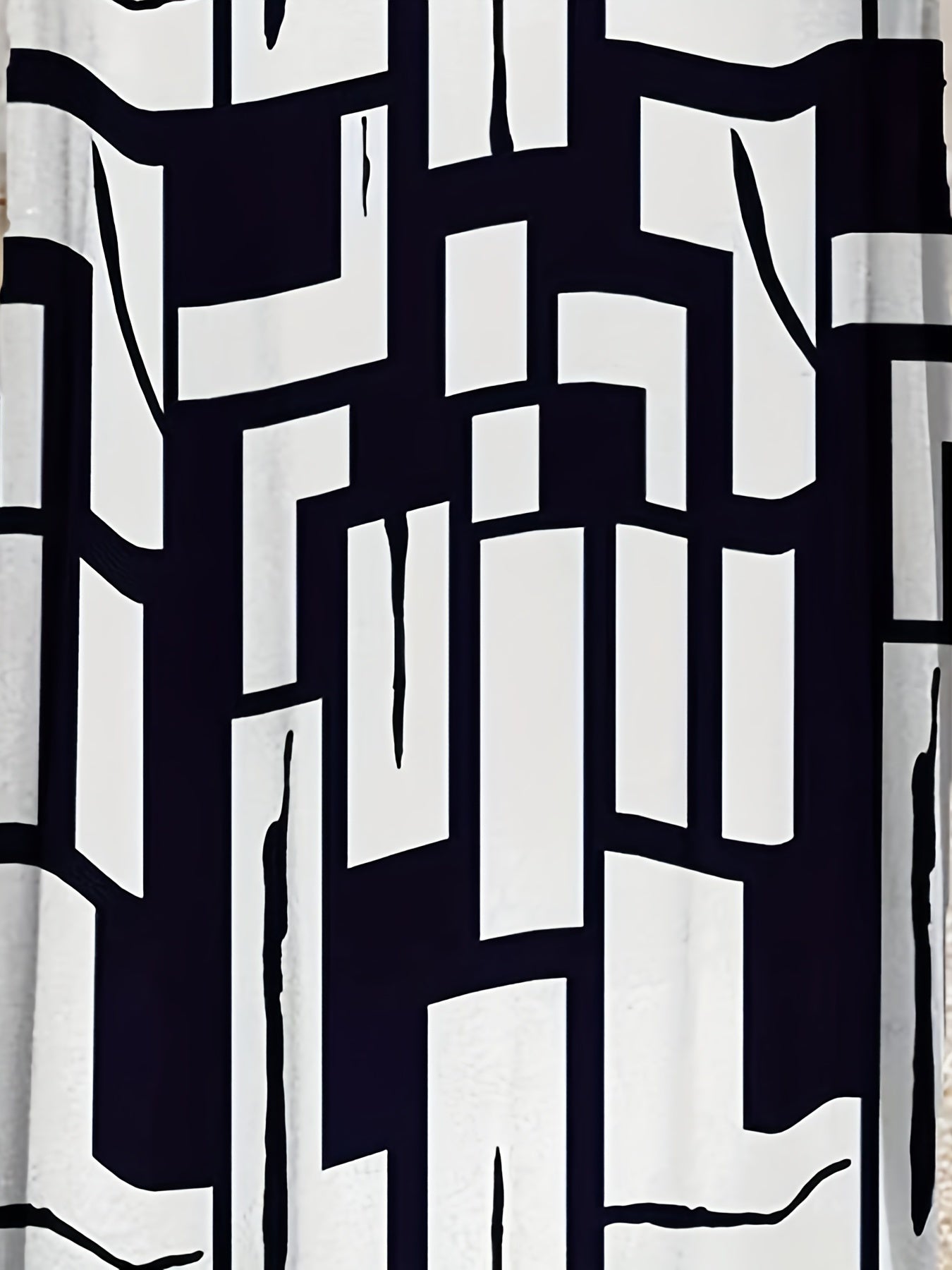 Plus Size Casual Geometric Print Maxi Dress with Belt