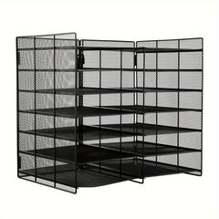 Bilateral Grid Desktop Document Organizer 12 Tray Paper Sorter Home & Office