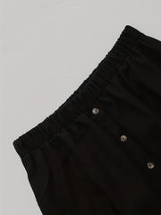 Casual Skirt Women's Plus Solid Button Decor High Rise Maxi Skirt