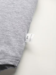 Baby Boys Letter Print Casual Short Sleeve Cotton Onesie for Summer