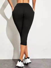 Solid Skinny Capris Leggings for Women
