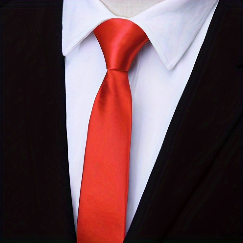 Men's Solid Necktie Pre-tied Wedding Party Necktie