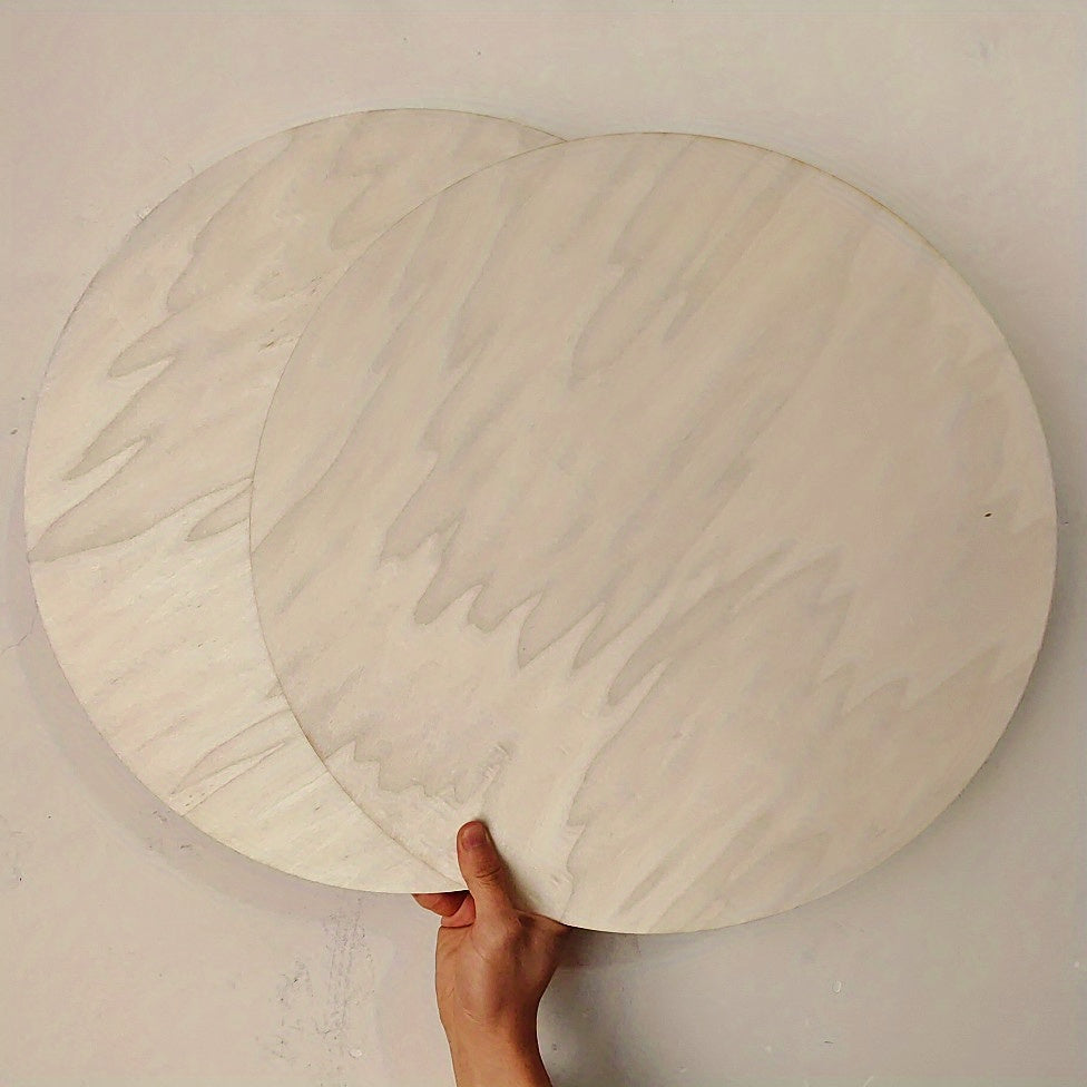 2pcs 18in Wooden Circles 2 7mm Thick Round Wood Discs For Painting Dyeing