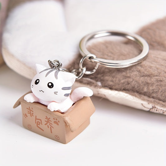 Cute Cartoon Cat Key Ring Chain Pendant for Bag Car Keychain