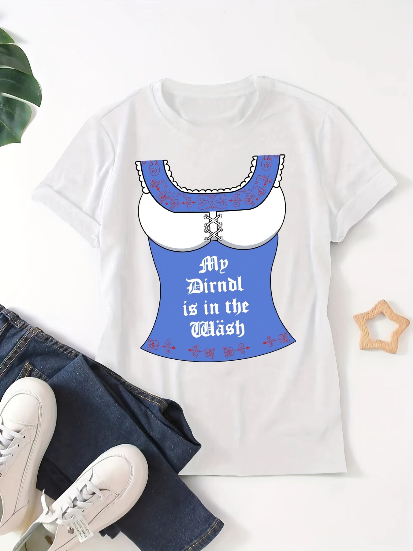 Summer Crew Neck Loose Casual Short Sleeve T-shirt Women's Tops