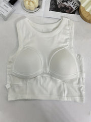Girls Tank Top With Chest Pads Comfy Soft Undershirts