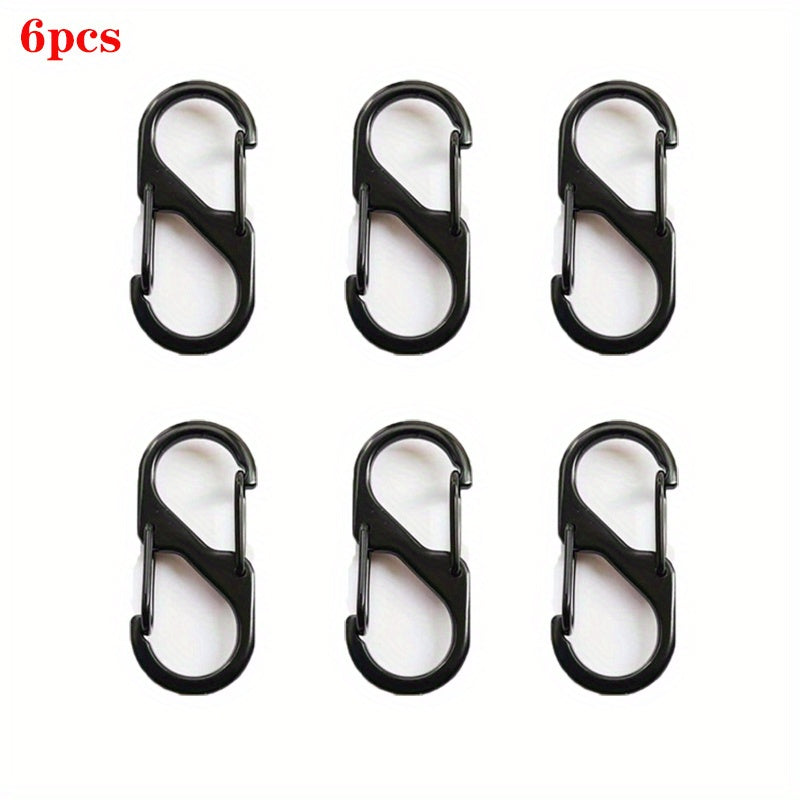 12pcs Aluminum S Keychain Buckle Outdoor Camping Hiking