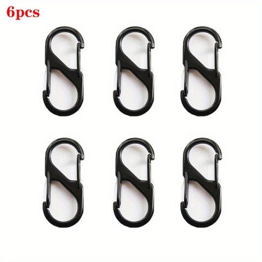12pcs Aluminum S Keychain Buckle Outdoor Camping Hiking