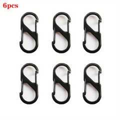 12pcs Aluminum S Keychain Buckle Outdoor Camping Hiking