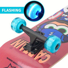 4pcs Flashing Skateboard Wheels 54mm with Tools - Fish Board & Pro Skateboard
