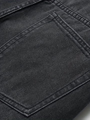 Slim Fit Ripped Jeans Mens Casual Street Style Solid Distressed Denim Pants