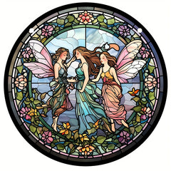 Fairy Stained Glass Window Hanging Suncatcher Art Decoration