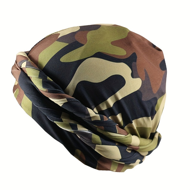 Camouflage Ethnic Men's Headband Cap Elastic Easy To Store Soft Cap