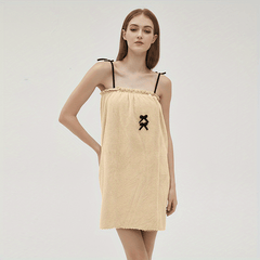 Bowknot Bath Skirt for Adults Towel Women Wearable Bathrobes Nightgown