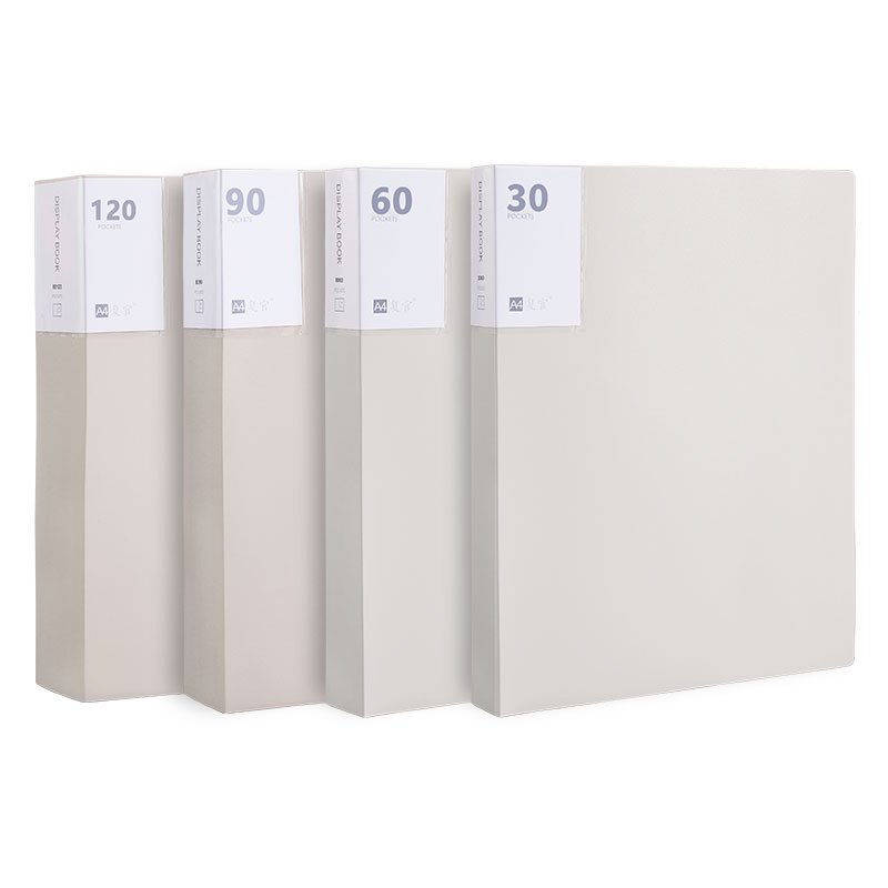 4pcs Gray Waterproof Archive Folder A4 Size Thickened File Bag