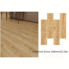 8pcs Wood PVC Floor Tile Peel And Stick Classic Wood Grain Self Adhesive