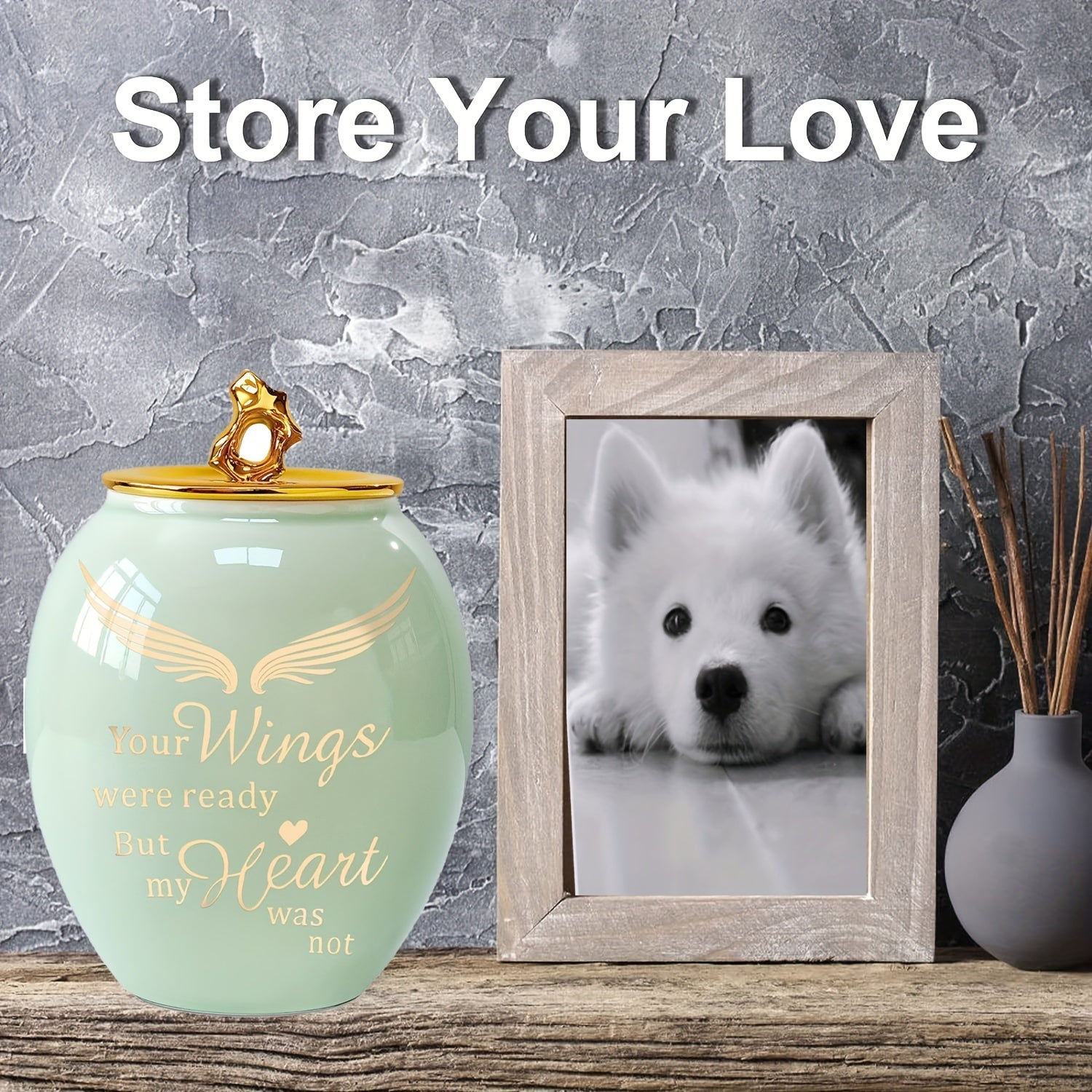 Ceramic Pet Urn Dog Ashes Container Memorial Cremation Urns Cats Ashes Keepsake