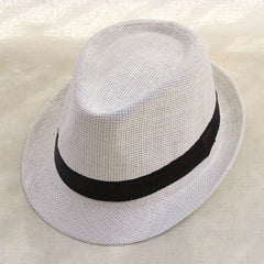 Cuffed Straw Hat Outdoor Sunshade Casual Top Hat