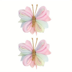 2pcs Cartoon Mesh Butterfly Hair Clips for Baby Girls
