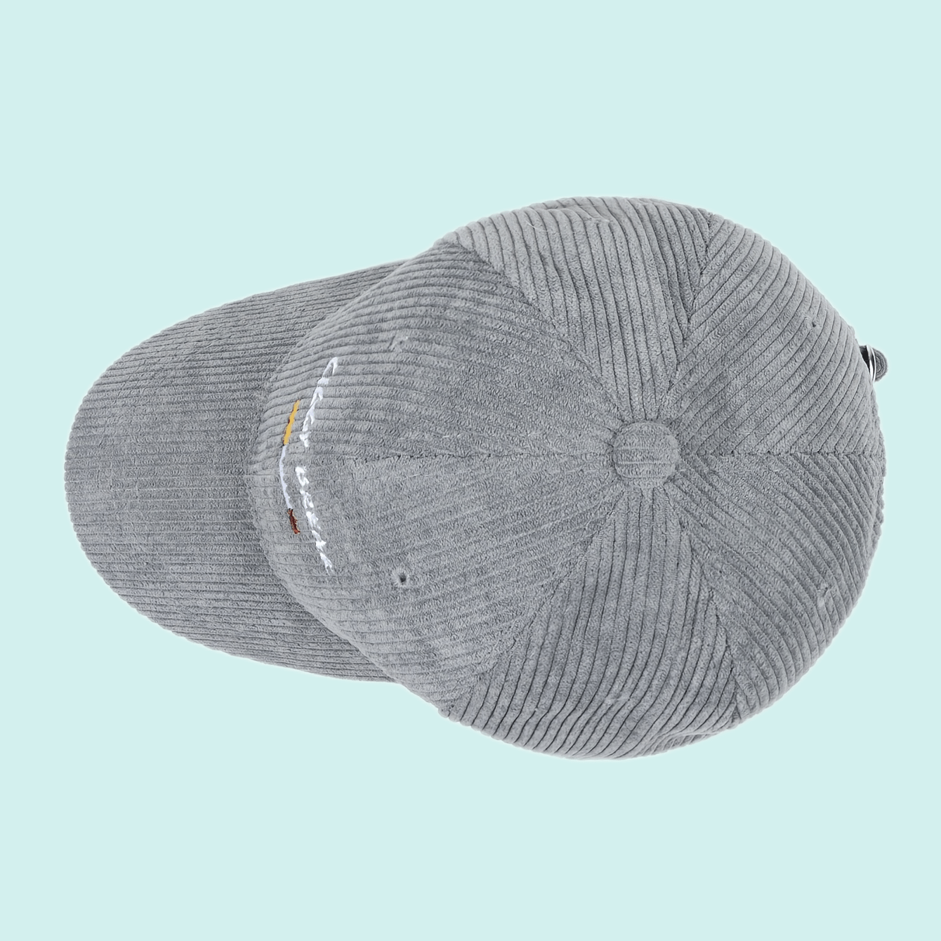 Gray Corduroy Baseball Cap Embroidery Casual Dad Hats Unisex Sun Hat