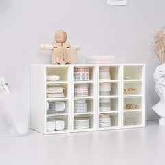 4pcs Small Drawer Storage Box Desktop Finishing Four Palace Grid Storage