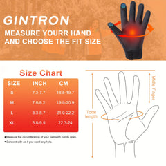 Touch Screen Winter Gloves for Men Women - Windproof Waterproof Running Gloves